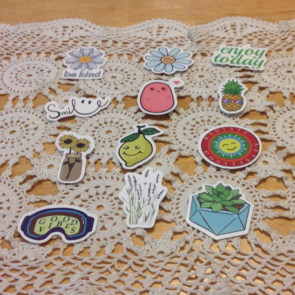 Good vibes, positive, boho stickers